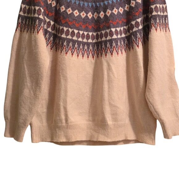 Emery Rose Crewneck Fair Isle Acrylic Blend Sweater Sz M - Picture 4 of 7